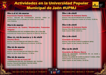 La UPMJ programa música, teatro y fotografía para conmemorar el Día de la Mujer y con motivo de la Semana Santa
