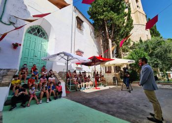 Millán visita el colegio San Andrés en la antesala de la Semana Cultural dle centro, que se celebra por primera vez