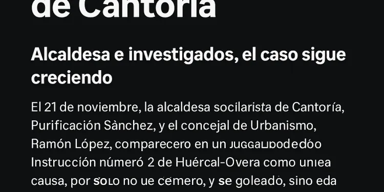 Quien calla, otorga: complicidad política con la alcaldesa y su marido en el PSOE de Cantoria