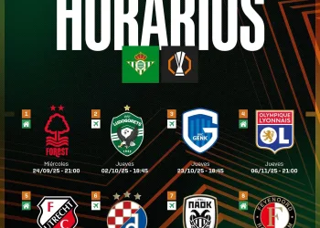 El Betis ya conoce su calendario europeo en la Europa League