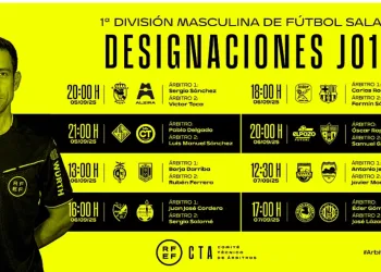 Designados los árbitros para la primera jornada de la Primera División de Fútbol Sala