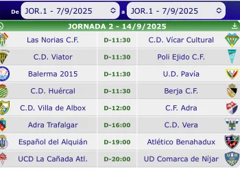 La 1ª Andaluza de Almería encara su segunda jornada con duelos de alto voltaje
