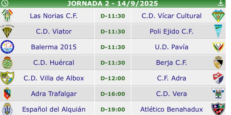La 1ª Andaluza de Almería encara su segunda jornada con duelos de alto voltaje