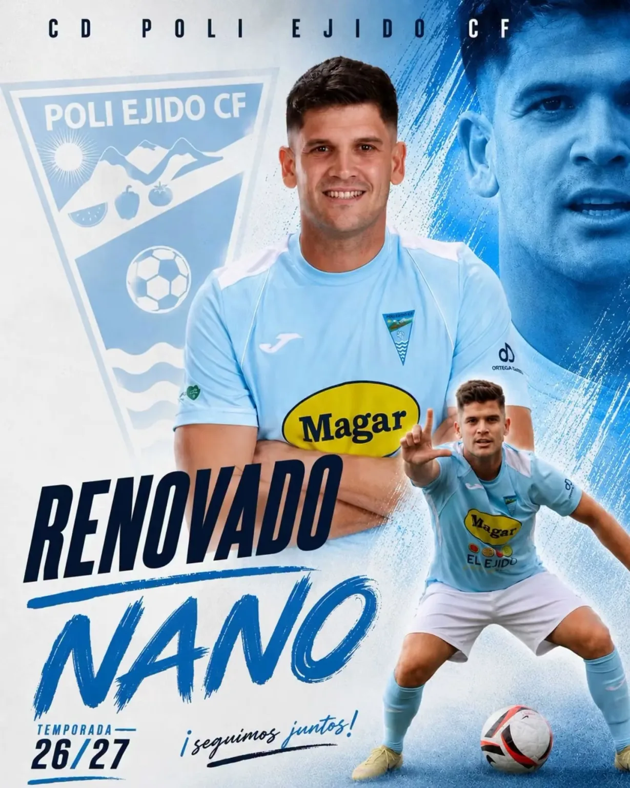 “Nano” continuará una temporada más vistiendo la camiseta del Poli Ejido.