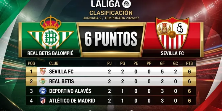 PLENO SEVILLANO EN EL LIDERATO DE LA LIGA